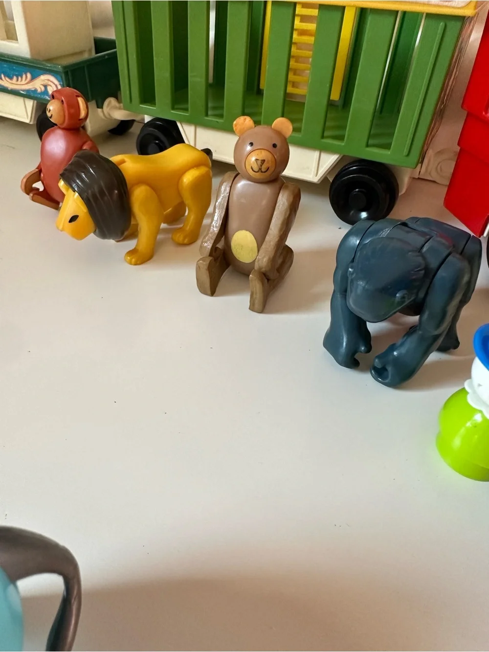 Vintage Fisher-Price Little People Play Circus Train Set 1973 #991 clown animals